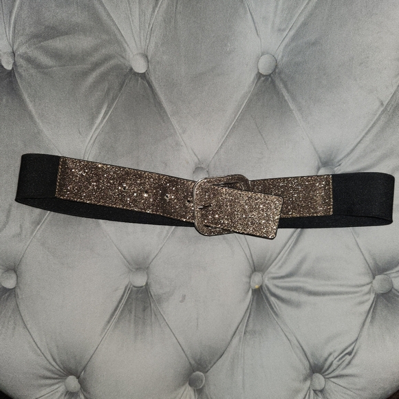 5/ $20 Mix & Match - Gold sparkly stretch belt - Picture 3 of 5